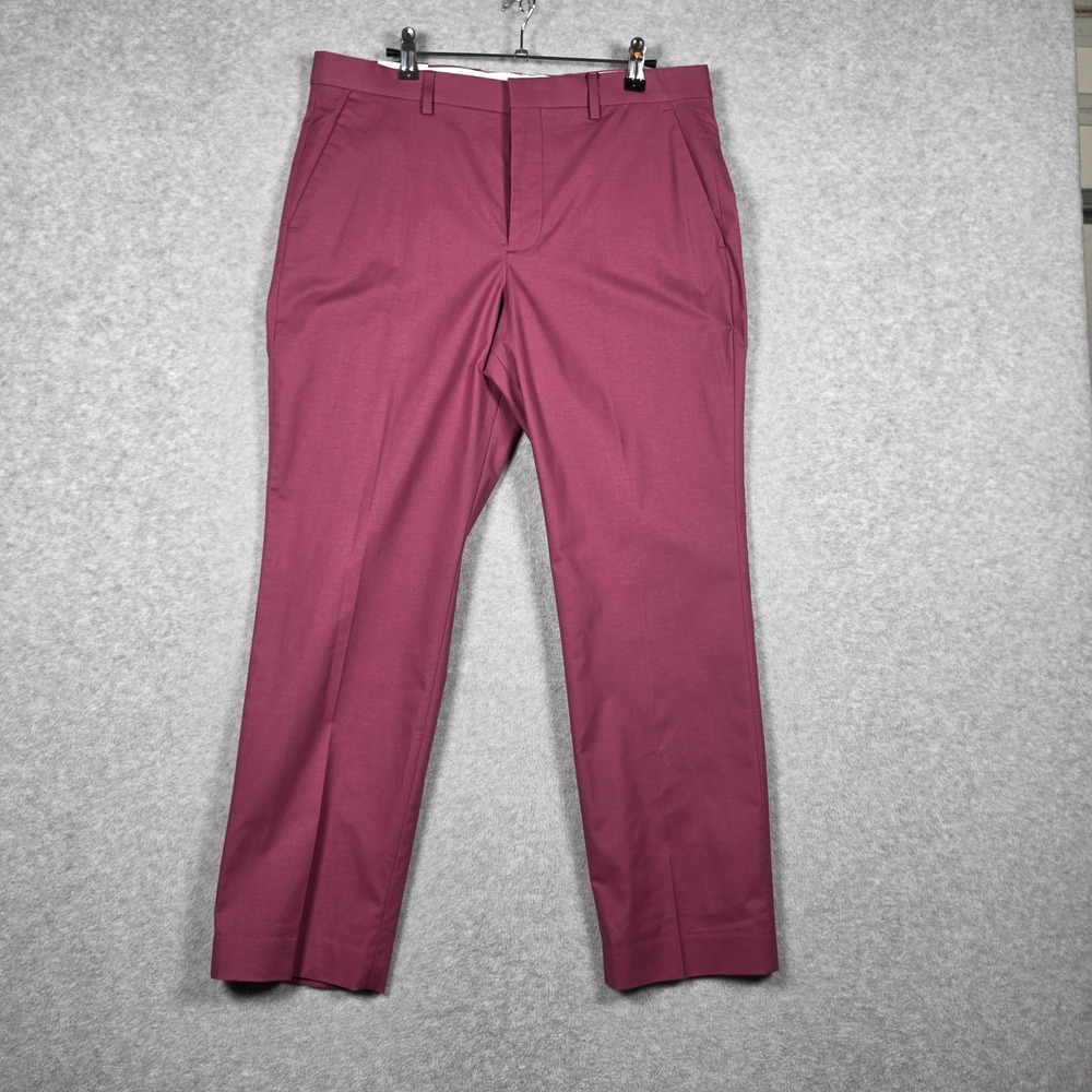 Express Pants Mens Size 32x30 Dark Berry Slim Fit Chino Stretch Office Business